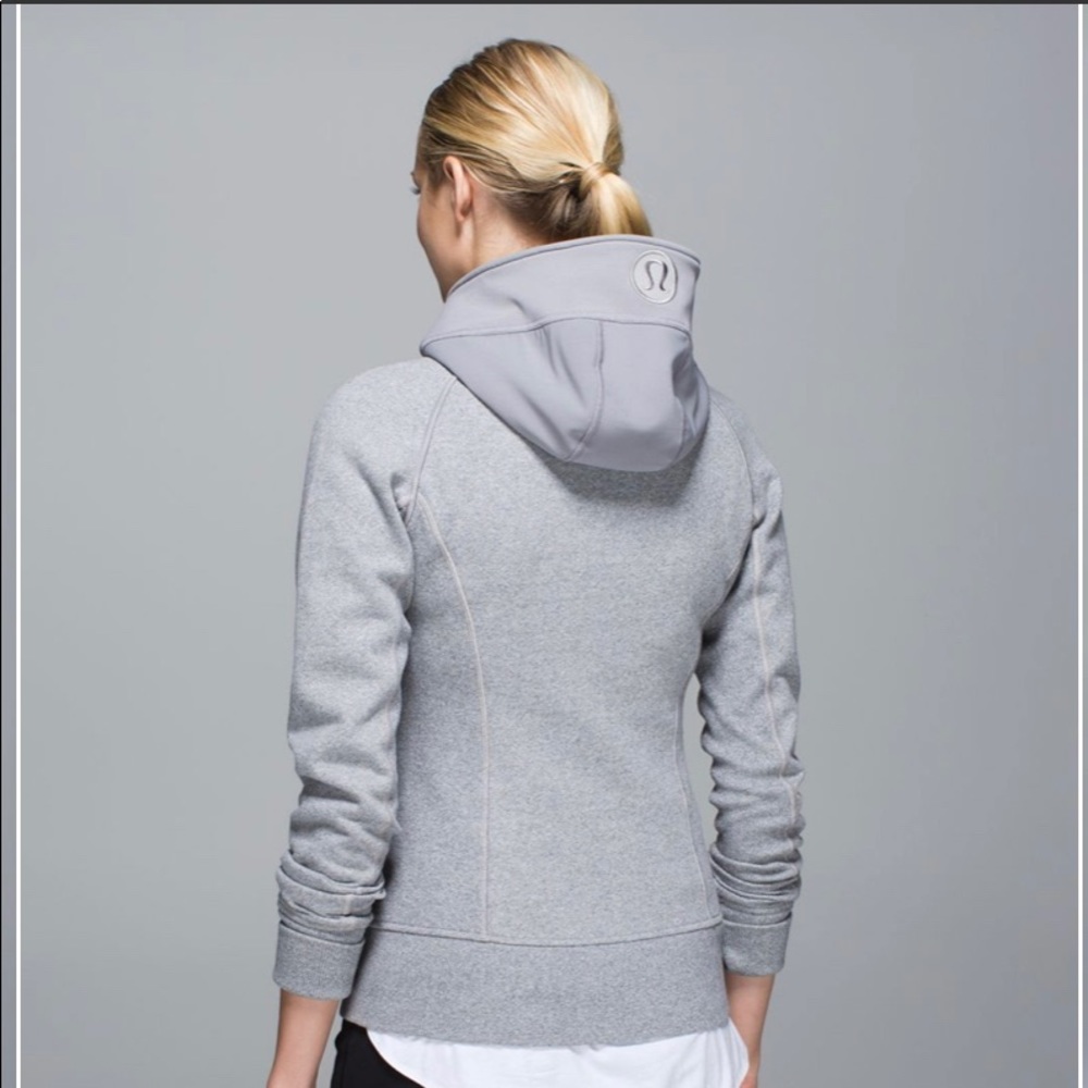 Lululemon Grey Scuba Hoodie Reflective Size 6